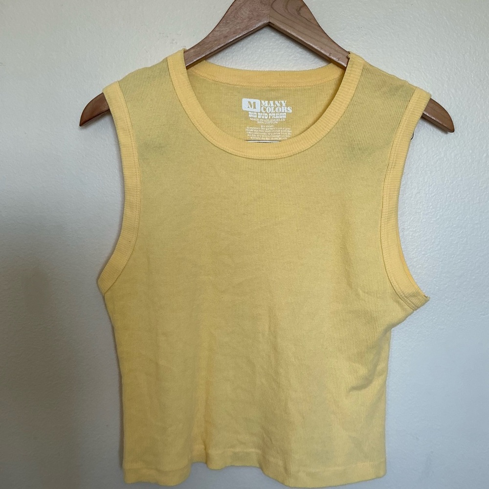 Big Bud Press Sunny Yellow Tank Top 100% cotton